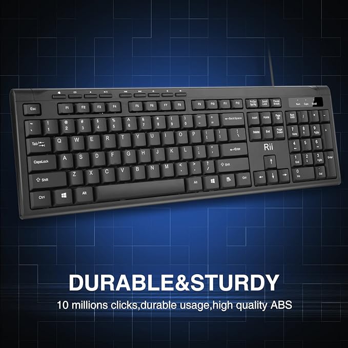 Rii RK907 Ultra-Slim Compact USB Wired Keyboard - Image 4