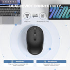 TECKNET Bluetooth Wireless Mouse, Compact & Portable, Silent Click, Ergonomic - Image 2