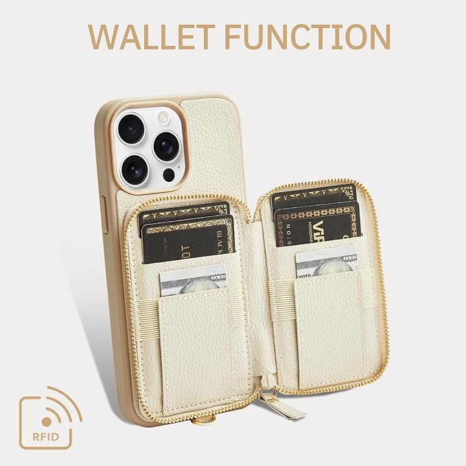 ZVE Wallet Case for iPhone 15 Pro Max, iPhone 15 Pro Max Case Wallet - Image 2