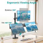 MOUNT PRO Triple Monitor Mount for Max 32" Computer Screen, Adjustable 3 - Image 4