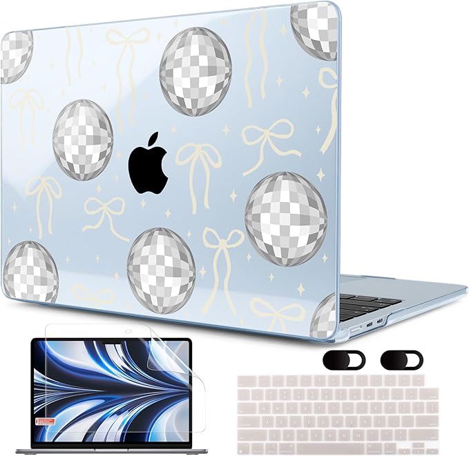 MEEgoodo Case for MacBook Air M4/M3/M2 13.6 inch 2025 2024 2022, Fit Model by MEEgoodo