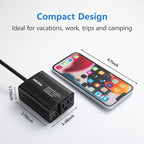 150W Car Power Inverter DC 12V to 110V AC Car Adapter - Image 4