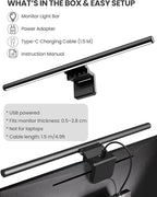 Monitor Light Bar 19.7", No-Glare Asymmetric Screen Lamp, Auto-Dimming USB - Image 9