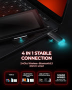 Wireless Gaming Headset， 7.1 Surround Sound， 2.4Ghz USB Gaming Headphones - Image 7