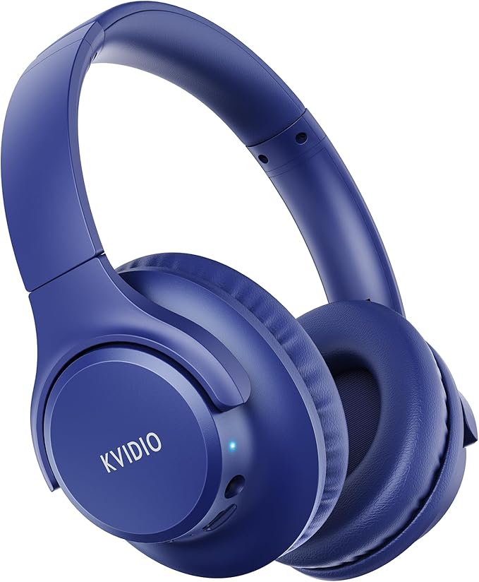 KVIDIO Bluetooth Headphones Over Ear, 65 Hours Playtime Wireless Headphones by ProfessionalHeadphonesMaker