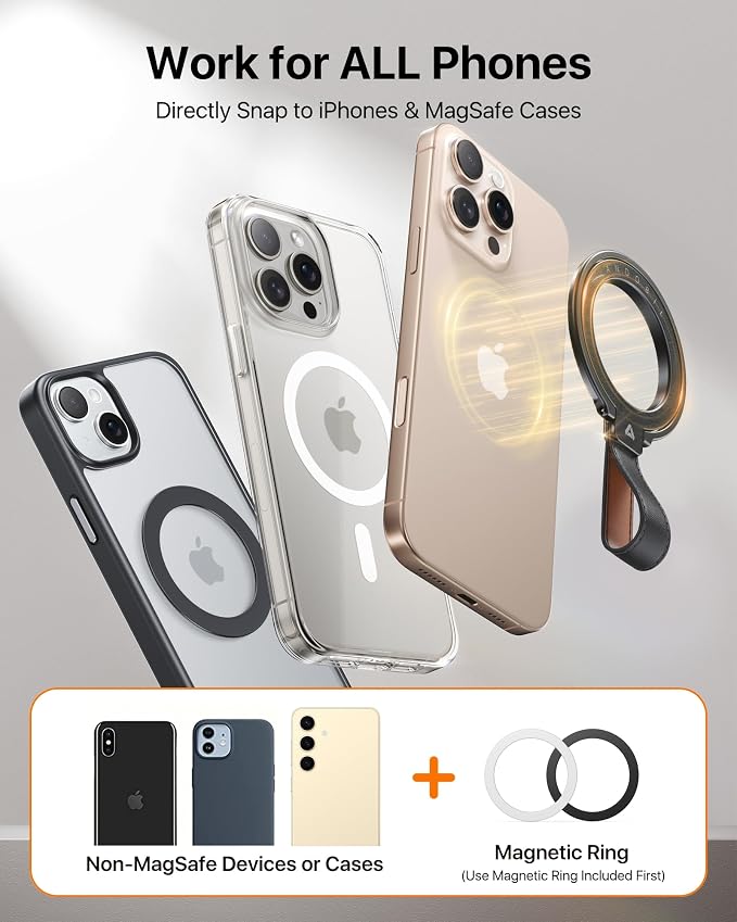 andobil Magnetic Phone Grip for MagSafe Adjustable Phone Ring Kickstand - Image 8