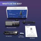 FDUCE Gaming USB Microphone for PC, RGB Condenser Computer Mic - Image 6