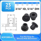25 Pcs 5/16" Drill Hole, 3/16" ID Silicone Rubber Grommets - Image 8