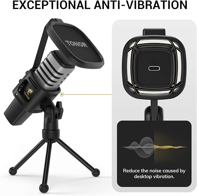 TONOR USB Microphone for PC, Cardioid Condenser Computer Mic - Image 4