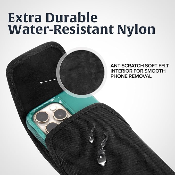 Turtleback Belt Clip for iPhone 16 Pro, 15 pro 14 Pro 13 Pro -Medium- Fits - Image 5