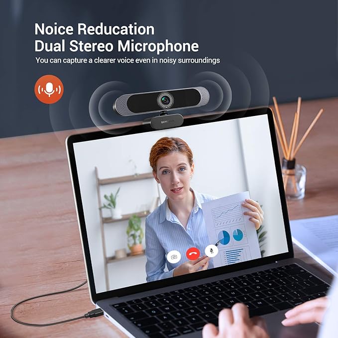 DEPSTECH 4K Webcam, DW49 HD 8MP Equipped - Image 5