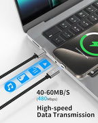 ZBF 100W USB C Magnetic Charging Cable, Magnetic Charger Cable - Image 3
