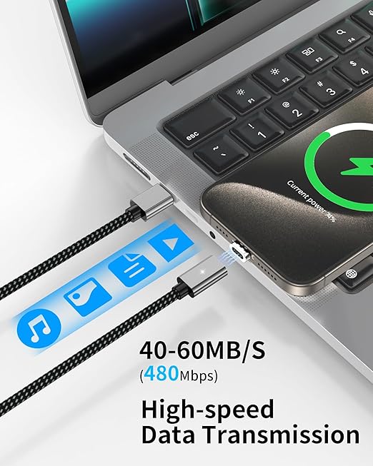 ZBF 100W USB C Magnetic Charging Cable, Magnetic Charger Cable - Image 3
