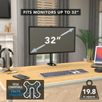 Mount-It! Single Monitor Desk Mount – Computer Screen Stand - Image 5