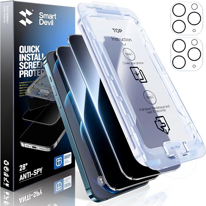 SMARTDEVIL 2+2Pack Privacy Screen Protector by SmartDevil