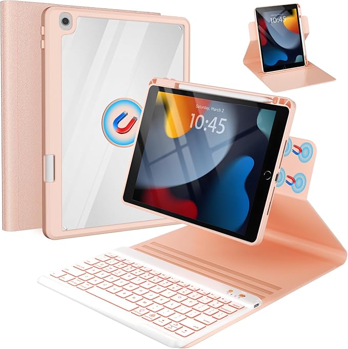 Keyboard Case for iPad 9th/8th/7th Generation-10.2 inch 2021/2020/2019 by BLUTLOTUS