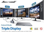 Hiearcool USB C Hub, USB-C Laptop Docking Station, 11IN1 Triple Display Type C - Image 2