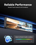 JOMISE T860+ Mirror Dash Cam 4K Front and 2.5K Rear, Detached Front Camera - Image 5