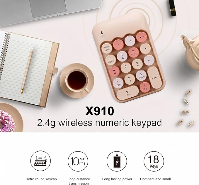 Lomiluskr Cute Wireless Number Keypad - Image 2