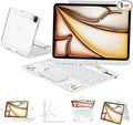 Transparent Case with Keyboard for 2024 iPad Pro 13 inch, iPad Pro 13, 7-Color by Tiaota