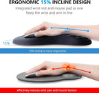 Mouse Pad Wrist Support, Laokiiy 2 in1 Keyboard Wrist Rest+ Ergonomic Mouse Pad - Image 2