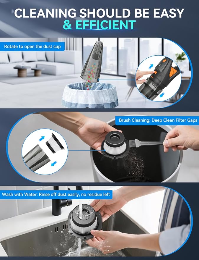 GHUSTAR Handheld Vacuum Cordless - Image 6