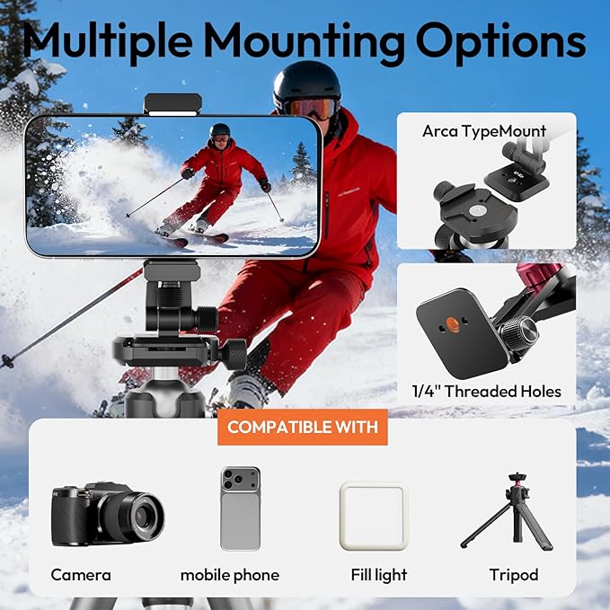 ULANZI MA51 Metal Phone Tripod Mount, Phone Clamp - Image 2