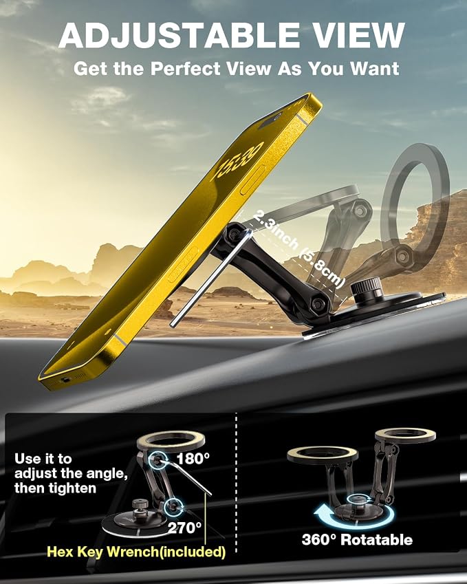 Smolink Tesla Phone Mount, All Metal Strong Magnet Magnetic Phone Holder - Image 7