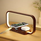 LED Bedside Lamp with Wireless Charger, 3 in 1 Touch Control Bedside Lamp by CRLL