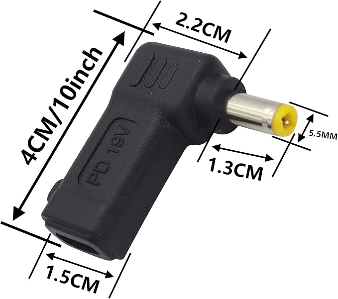 90W PD USB C to DC5525 Power Converter Type to DC 5525 Laptop Charging Adapter - Image 2