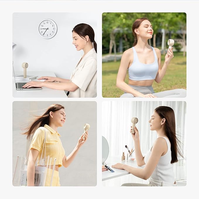 JISULIFE Mini Portable Fan-Bladeless Safe Design, Powerful Turbo Handheld Fan - Image 8