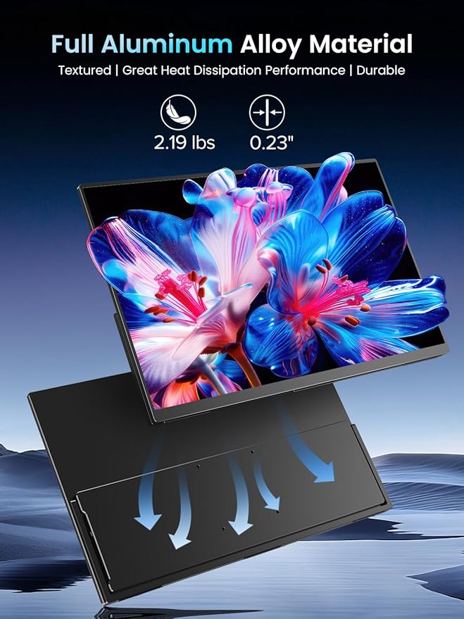 Newsoul Portable Monitor 4K, 120Hz Gaming Monitors 3840 * 2160 UHD, 100% DCI-P3 - Image 6