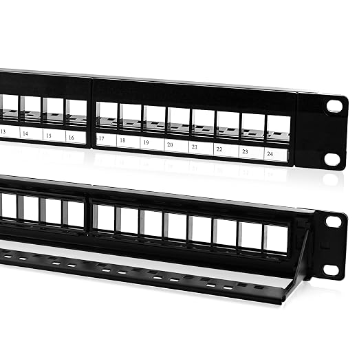 NewYork Cables® Blank Keystone 24 Port Cat6 Patch Panel by NewYorkCables
