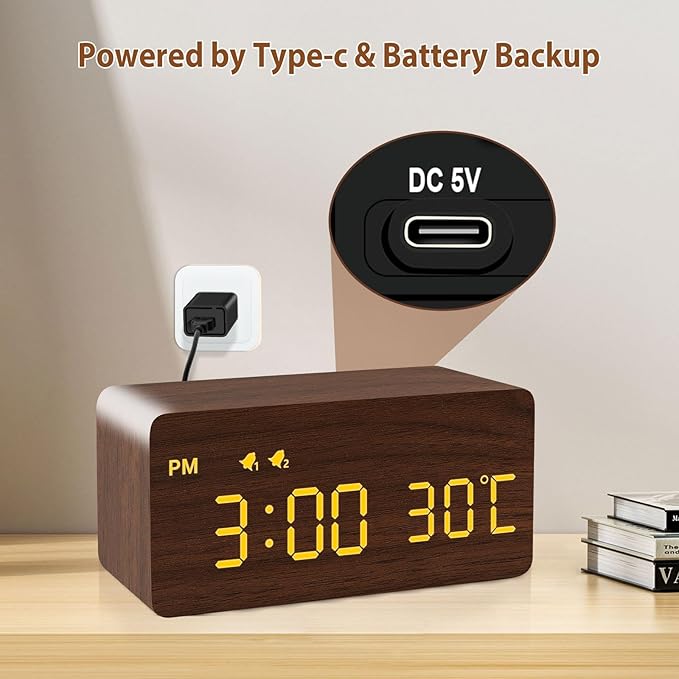 MOSITO Digital Wooden Alarm Clock - Image 6