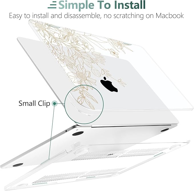TWOLSKOO Compatible with M4 MacBook Air 13.6 inch Case 2025-2022 Release M4 - Image 3