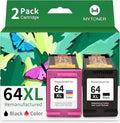 MYTONER 64XL Ink Cartridge Black/Color Combo Pack Remanufactured Replacement by MYTONER