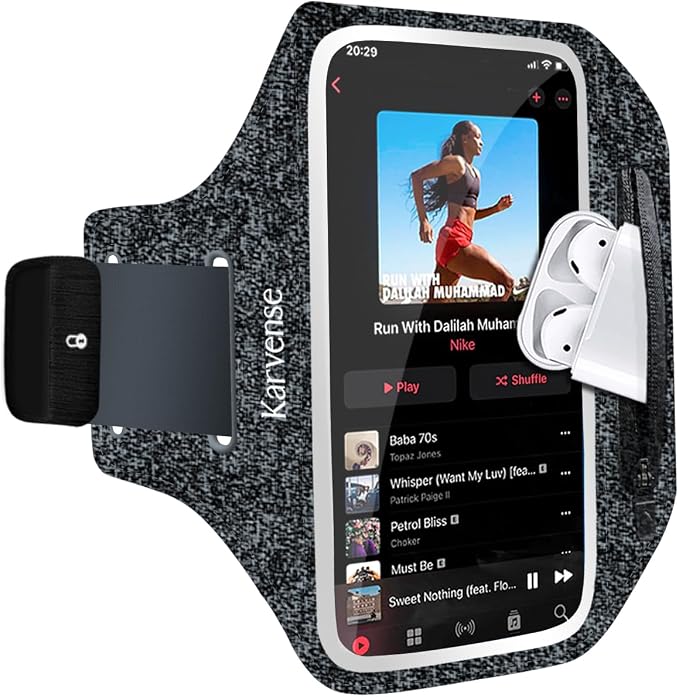 Running Phone Holder, Arm Band for Running for iPhone & Samsung Galaxy by Karvense