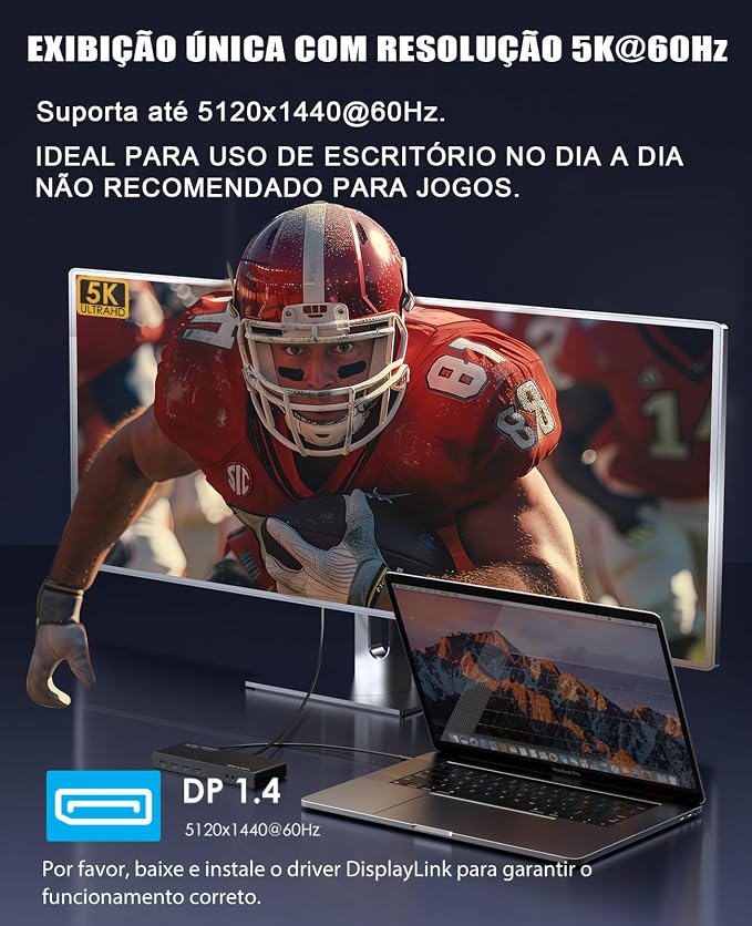 WAVLINK Pro Dual 4K@60Hz Universal Docking Station | USB 3.0/USB-C Laptop Dock - Image 4