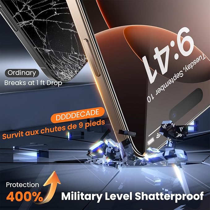 Screen Protector for iPhone 16 Pro Military Grade Tempered Glass Auto-Alignment - Image 3