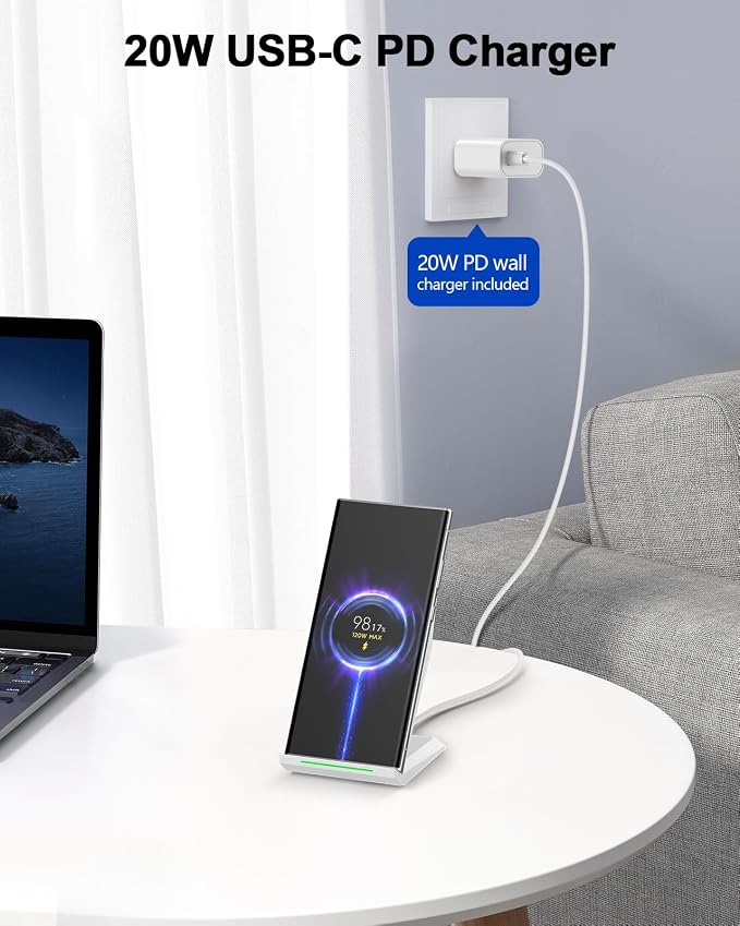 NANAMI Fast Wireless Charger, Qi Certified Charging Stand 7.5W - Image 2