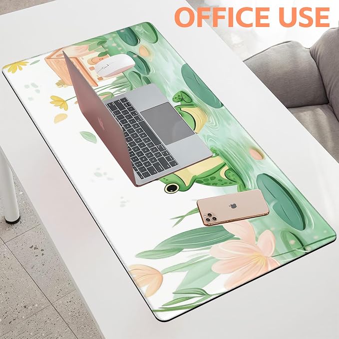 Mouse Pad Large Cute and Whimsical Frogs Non-Slip Gaming Desk Mat - Image 5