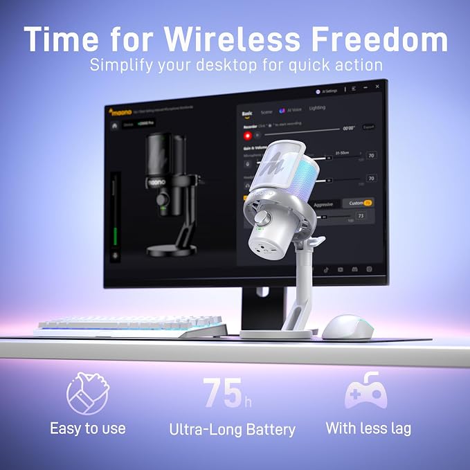 MAONO Wireless Microphone for PC, Condenser USB Mic - Image 2