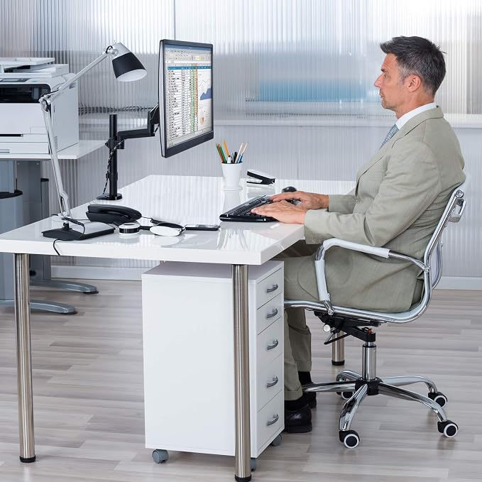 Mount-It! Single Monitor Arm Mount | Desk Stand | Full Motion Height Adjustable - Image 9