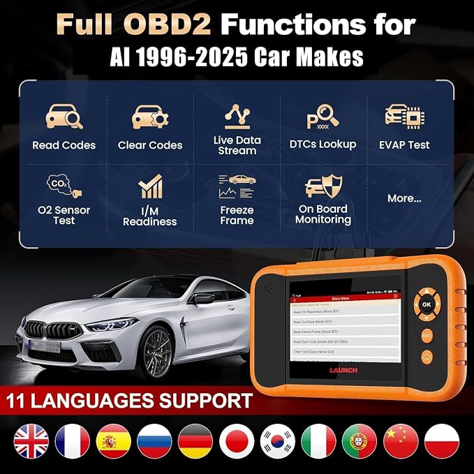 LAUNCH X431 Creader Elite 2.0 FGC OBD2 Scanner, ECU Coding, Bi-Directional Scan - Image 7