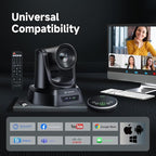 Wireless Conference Room Webcam, Church Live Streaming 20X USB 1080P 60fps PTZ - Image 6