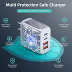 40W USB C Charger Block, 2 Pack 4-Ports Type C Fast Charging Cubes PD USBC Wall - Image 2