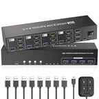 USB 3.0 HDMI KVM Switch 3 Monitors 4 Computers by Bcrokory