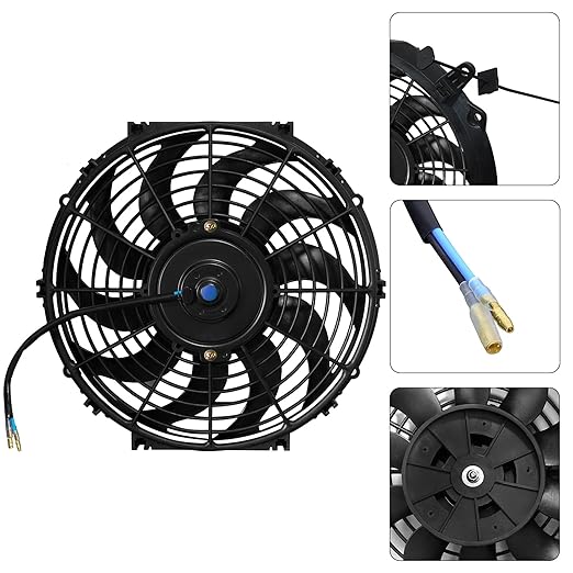 MuHize Radiator Cooling Fan - 12V 80W Universal Electric 10-Inch Fan Assembly - Image 5