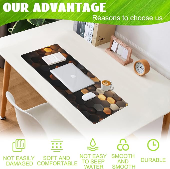 Desk Mat, Honeycomb Technology Large Gaming Mouse Pad - Image 4