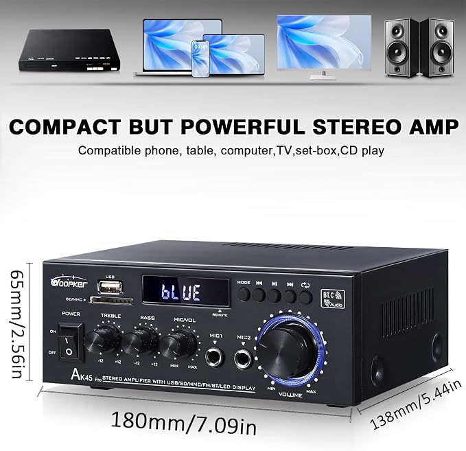 AK45Pro Stereo Receivers Amplifier Home Audio - Image 5